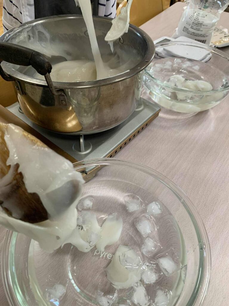 わらび餅作り